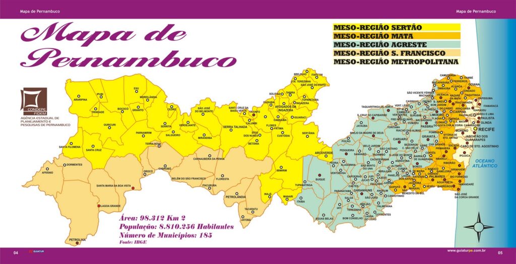 Mapa Municipios de Pernambuco