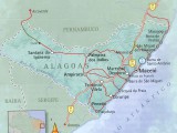 mapa turístico de Alagoas