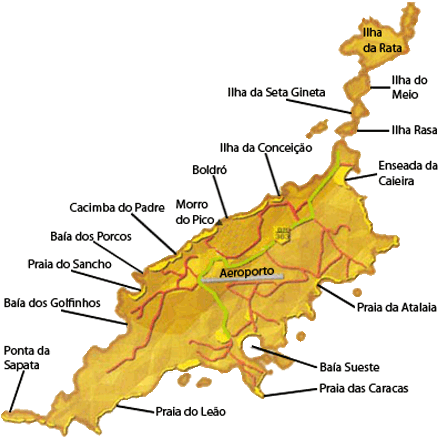 Mapa Fernando de Noronha