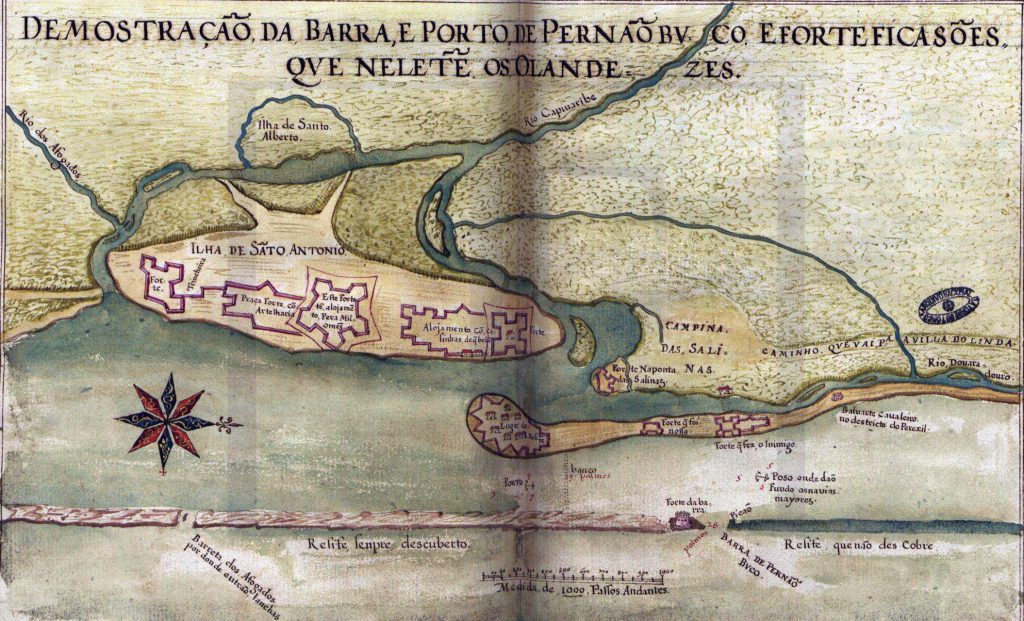 Fortificações Holandesas - Carta de Albernaz de 1640