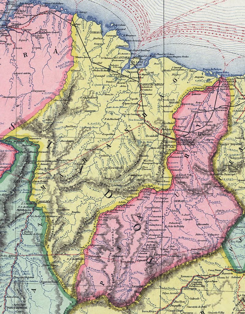 Mapa do Maranhão e Piauí