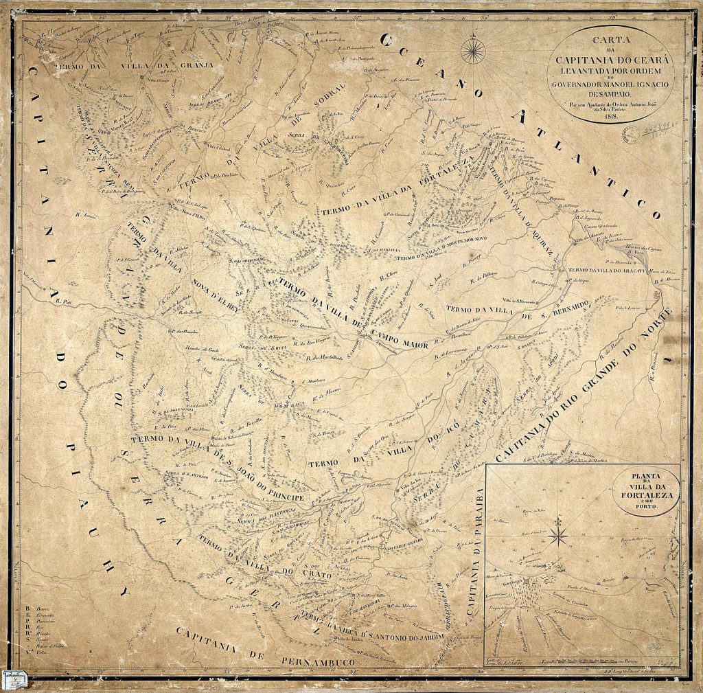 Carta da Capitania do Ceará, António José da Silva Paulet, 1818