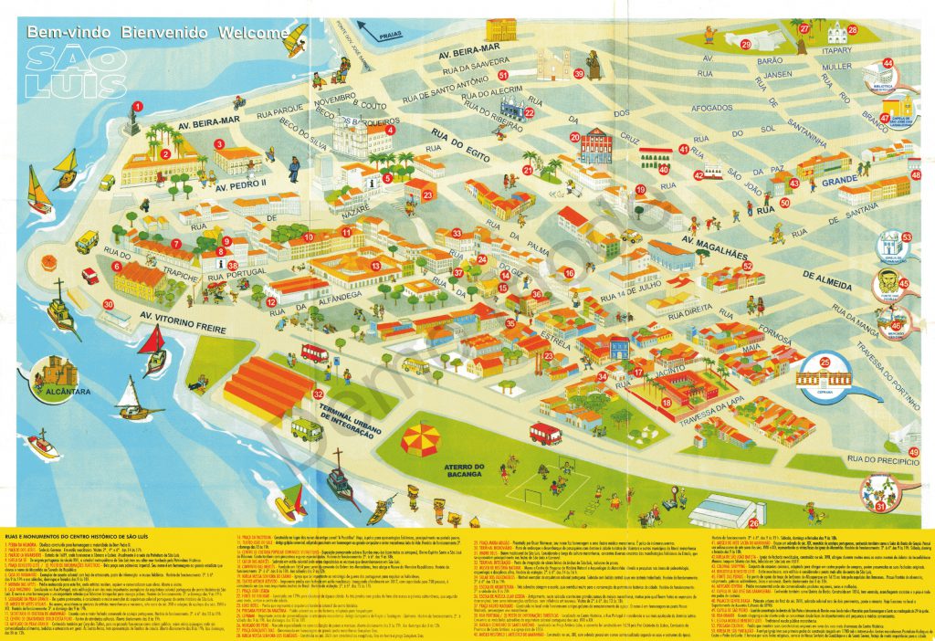 Mapa do centro de São Luís do Maranhão
