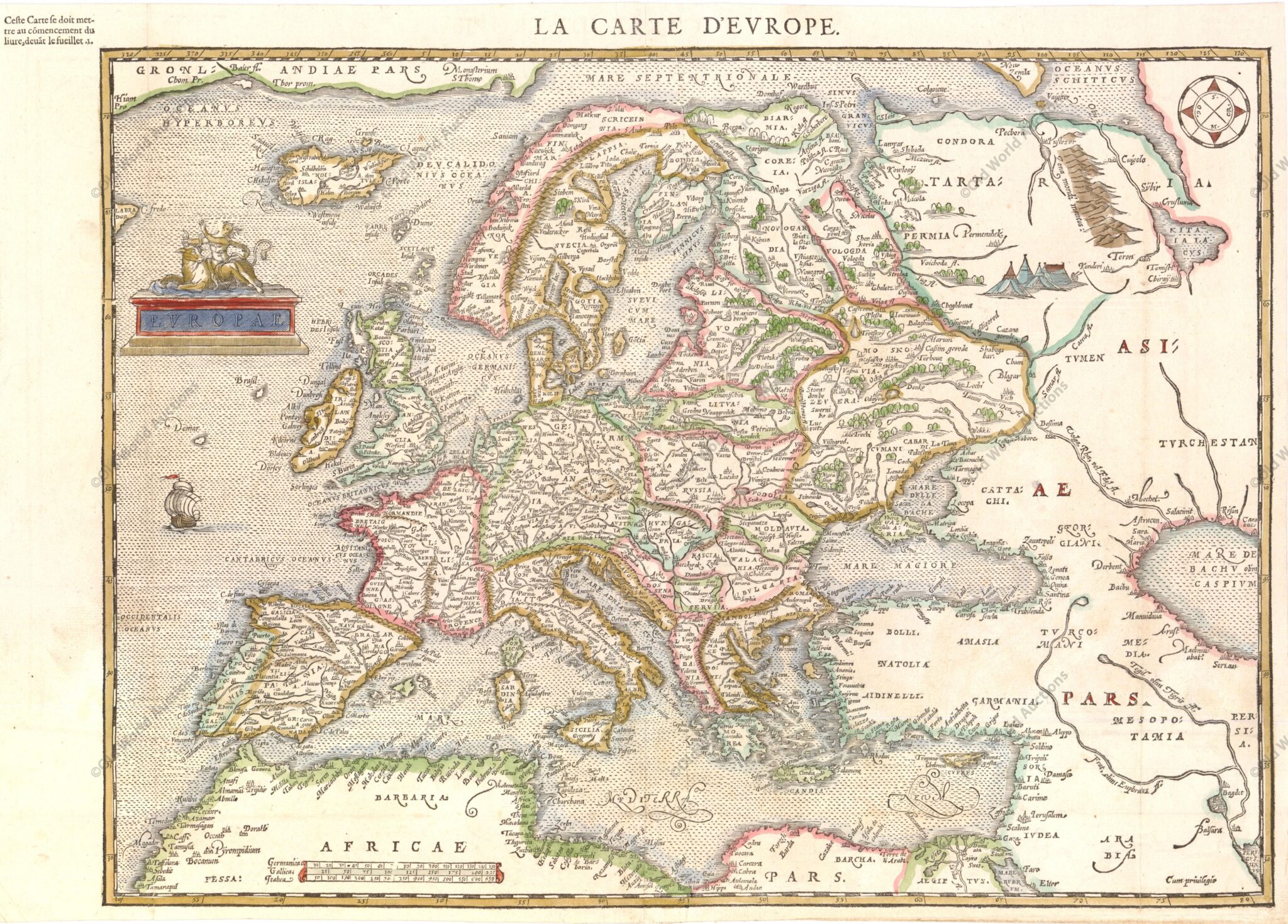 Map of Europe from 1575 - Historical Map